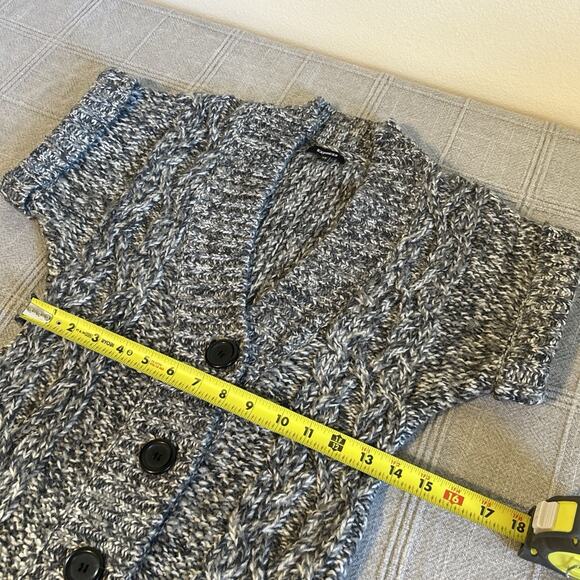 Express Sweater Cardigan Women's XS Chunky Knit Short Sleeve Wool Blend - Picture 8 of 11